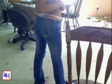Asian sexy girl stripping in front of the webcam
