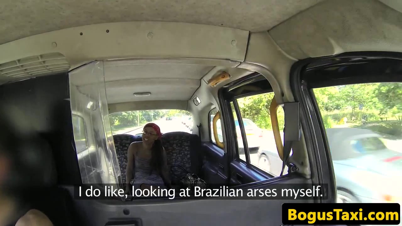Brazilian taxi amateur spunked on cunt