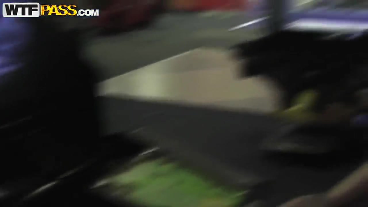 Tight ass babe Nika gets naughty in public toilet