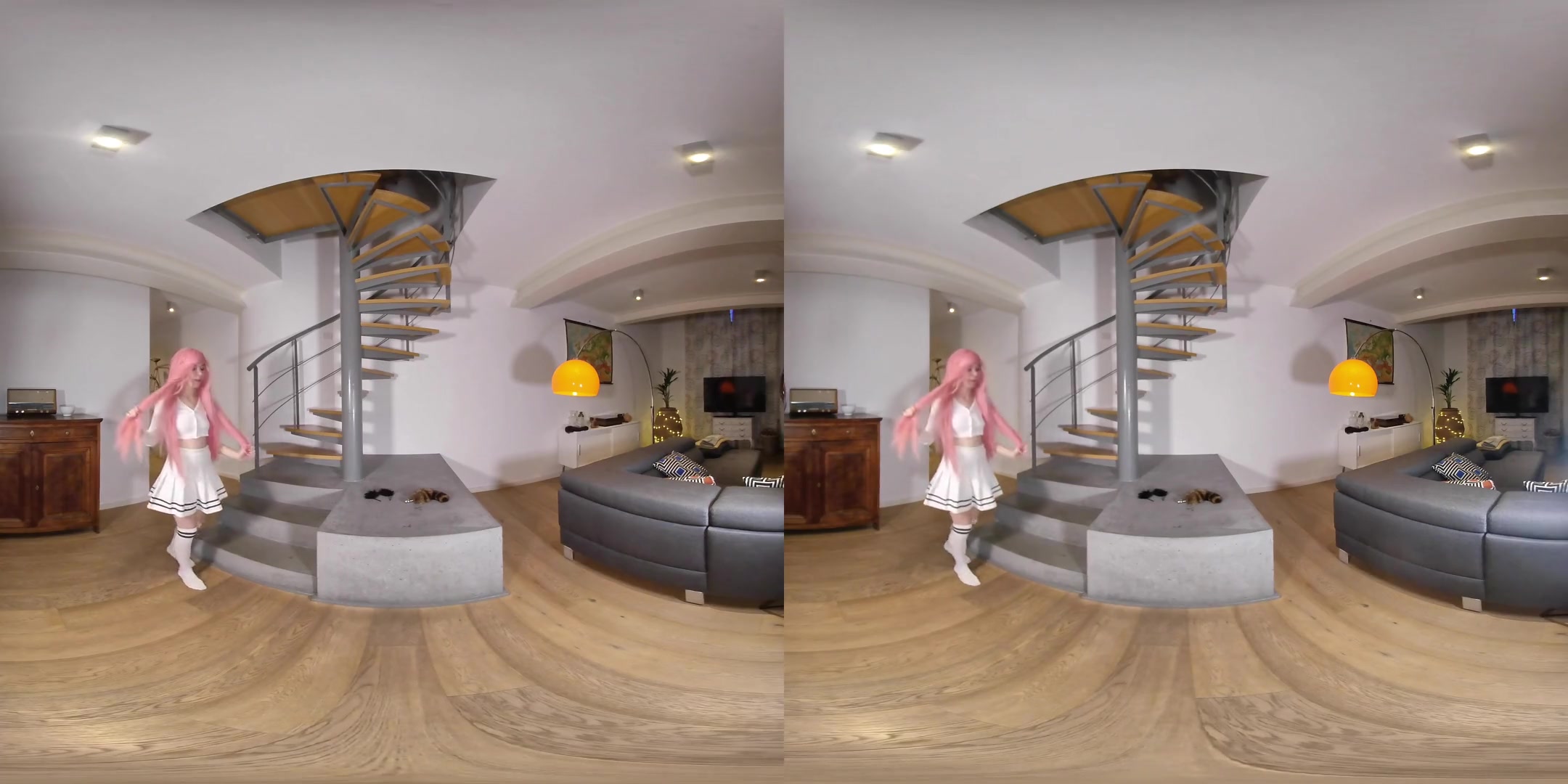 Anime Cat Girl vs Dildo; Amateur Solo Cosplay VR Fetish