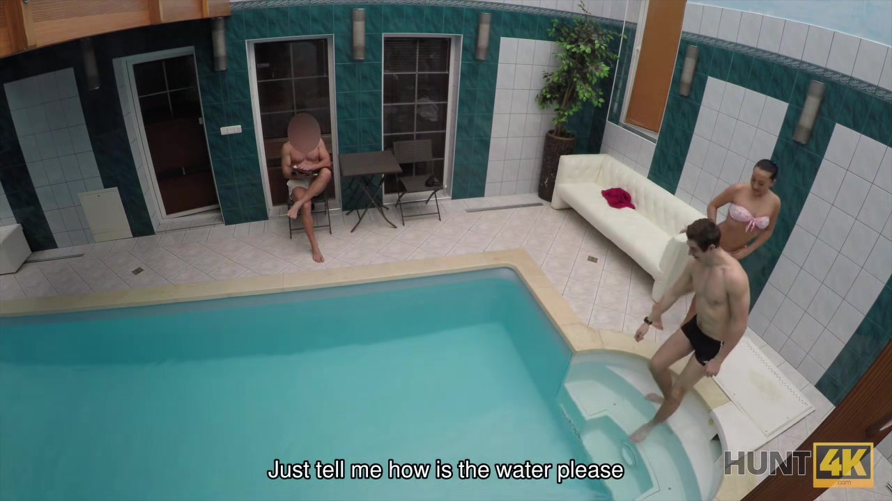 HUNT4K. Pool was ideal place to pick up and penetrate girl for cash