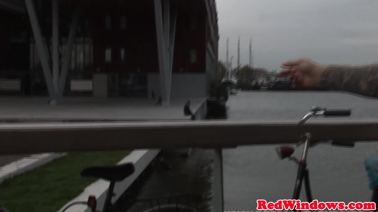 Dutch prostitute cumsprayed while fingering