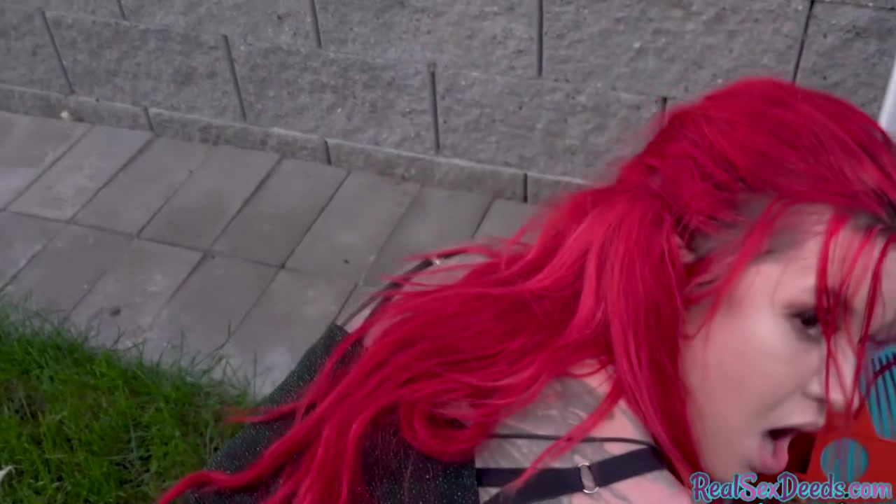 Public sex with busty goth neighbour