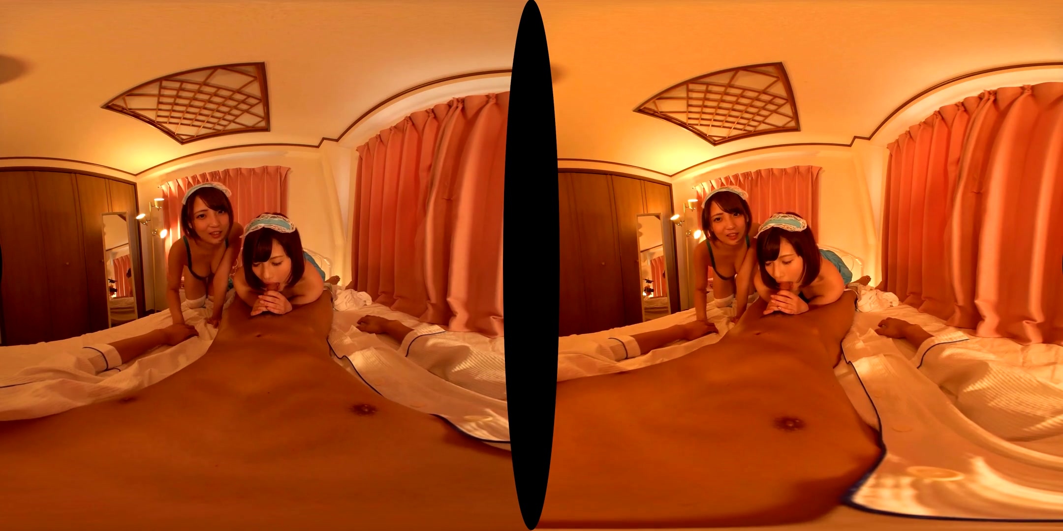 Threesome Creampie Maids - JAV MFF Threesome POV