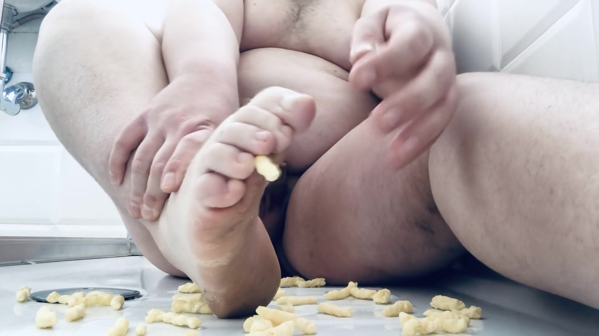 21 Year Old Obese Boy Pees And Cums On Chips And Eats Them