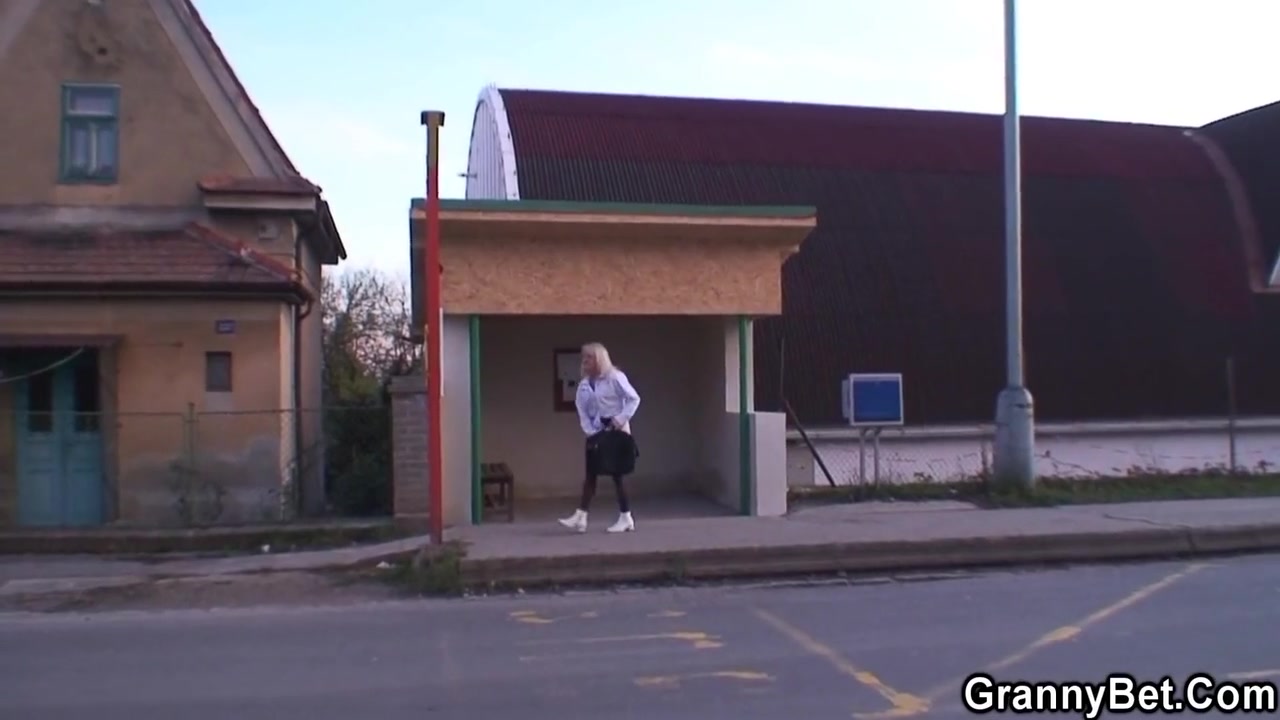 Whorish Old Blonde Riding Young Dick