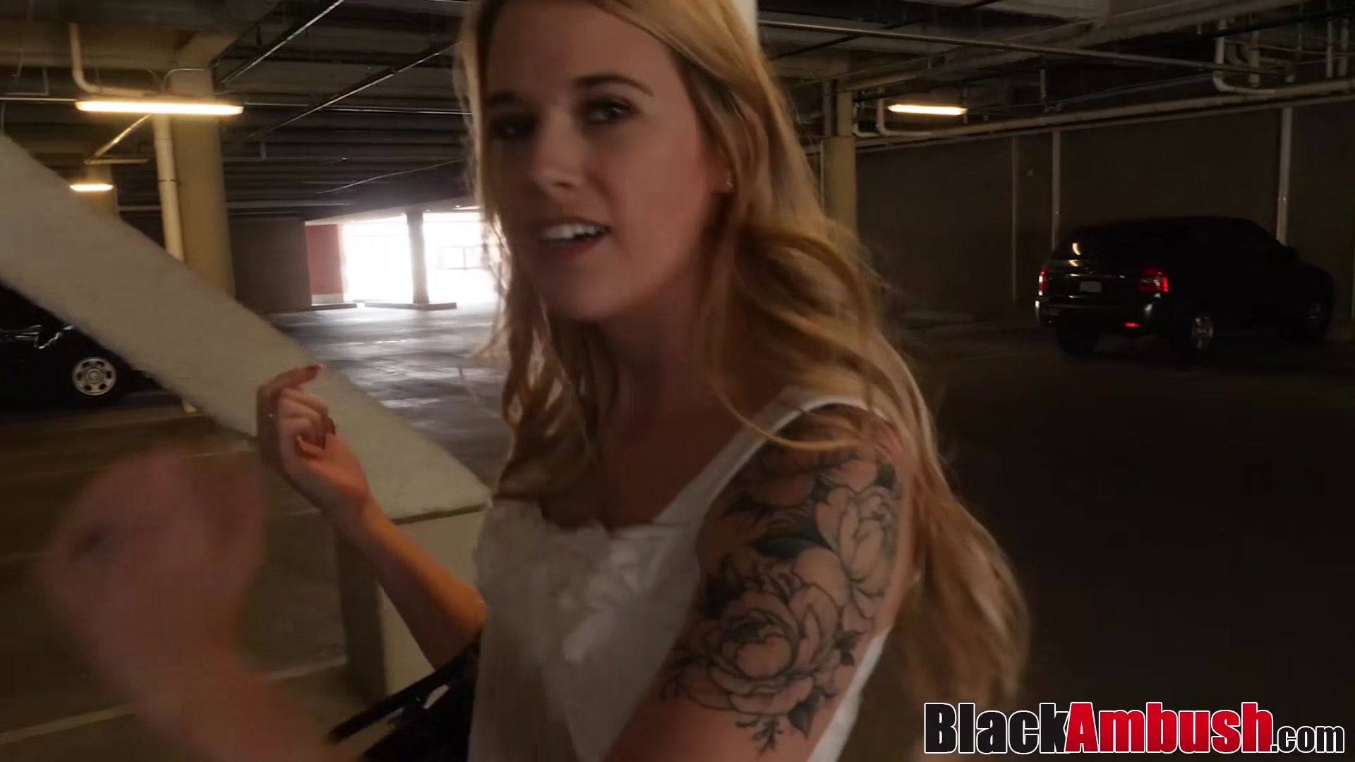 Inked blonde Holly fucks monster BBC cowgirl after blowjob
