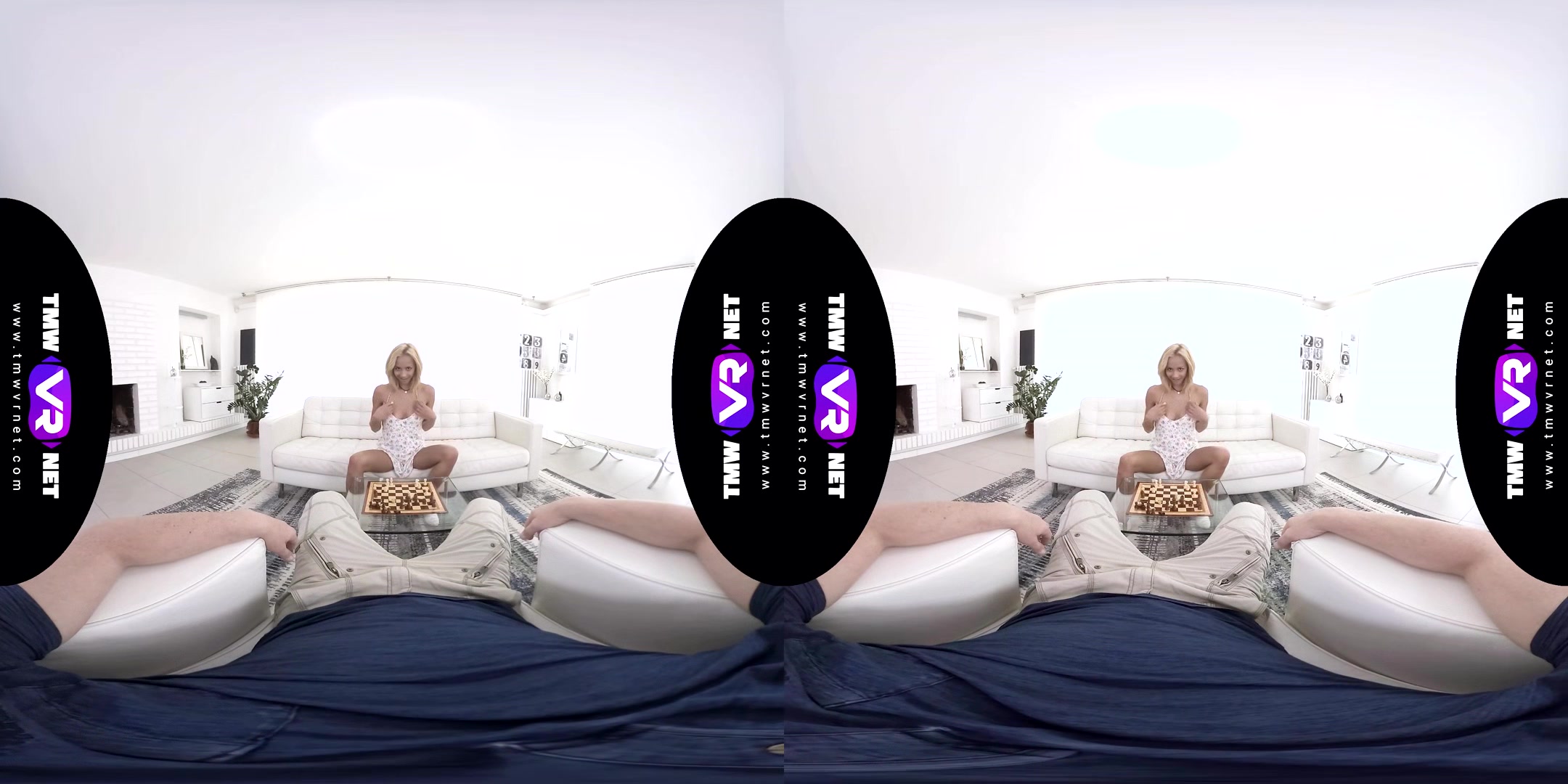 Blonde Plays With A Fat Cock Instead Of Chess - Blonde With Shaved Pussy Hardcore