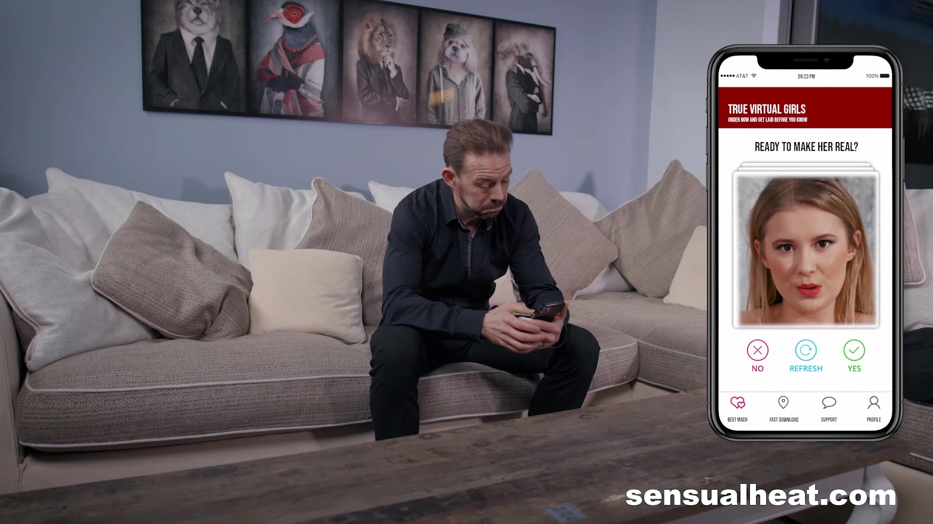 Swipe Right! Threesome with Alexis Crystal, Erik Everhard & Jenny Doll by SensualHeat