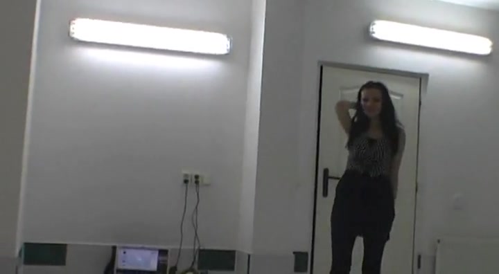 Hot czech brunette lapdances and does BJ