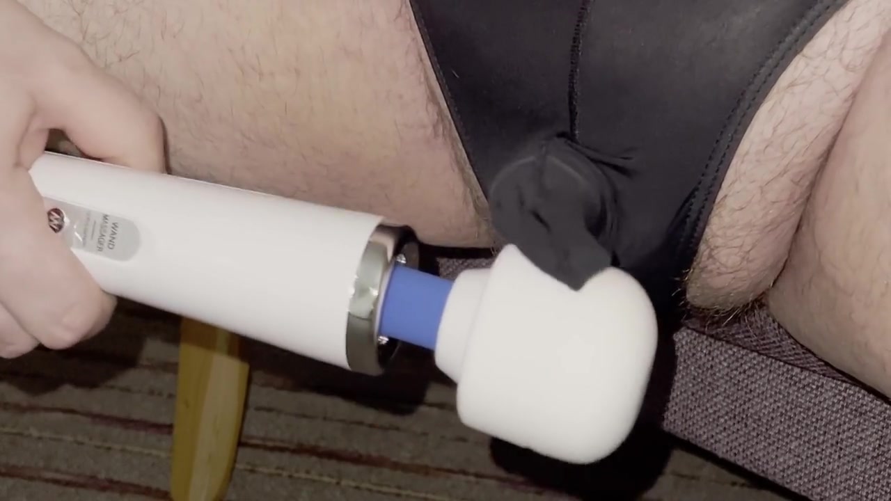Magic Wand Tease In Black Sexy Underwear