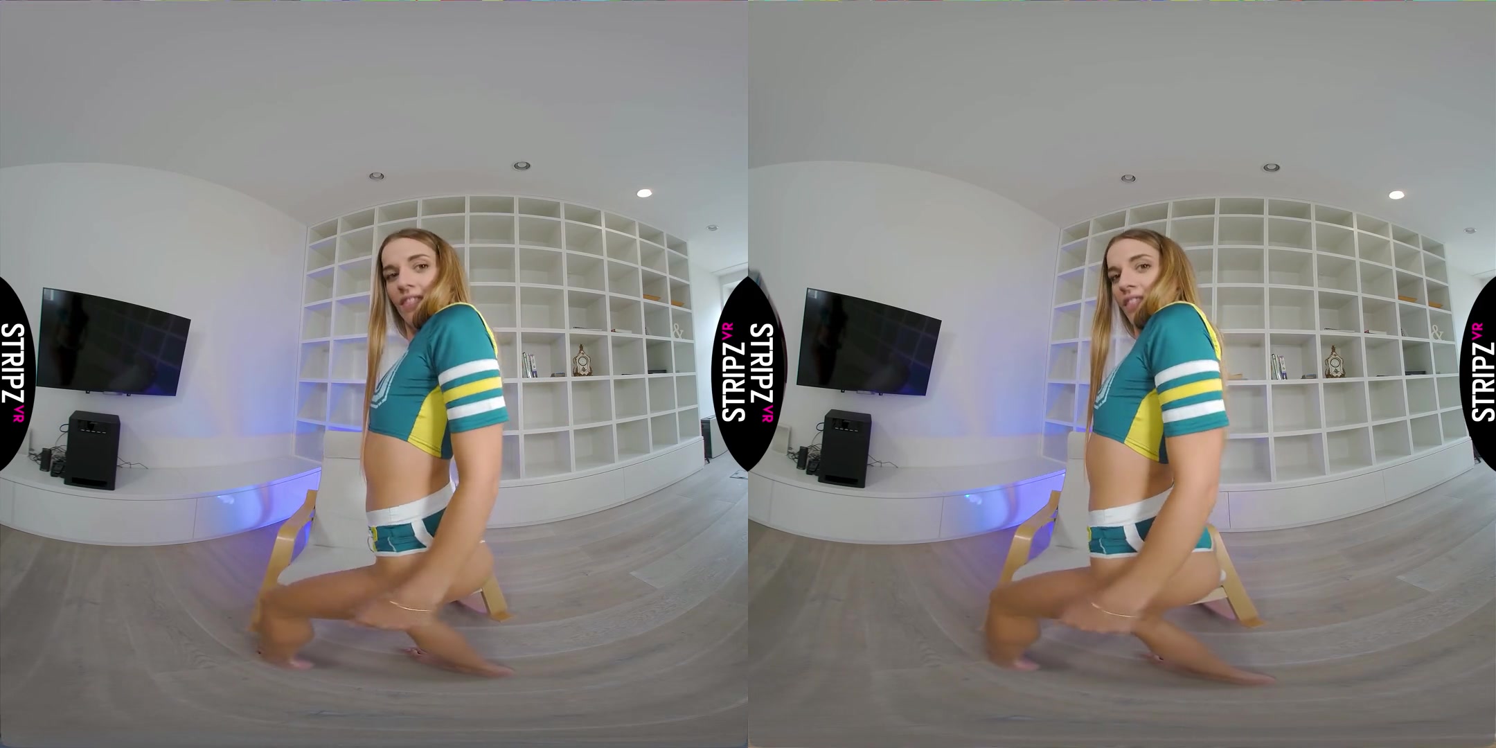 Naughty Corner - Pornstar with Amazing Legs Solo Striptease