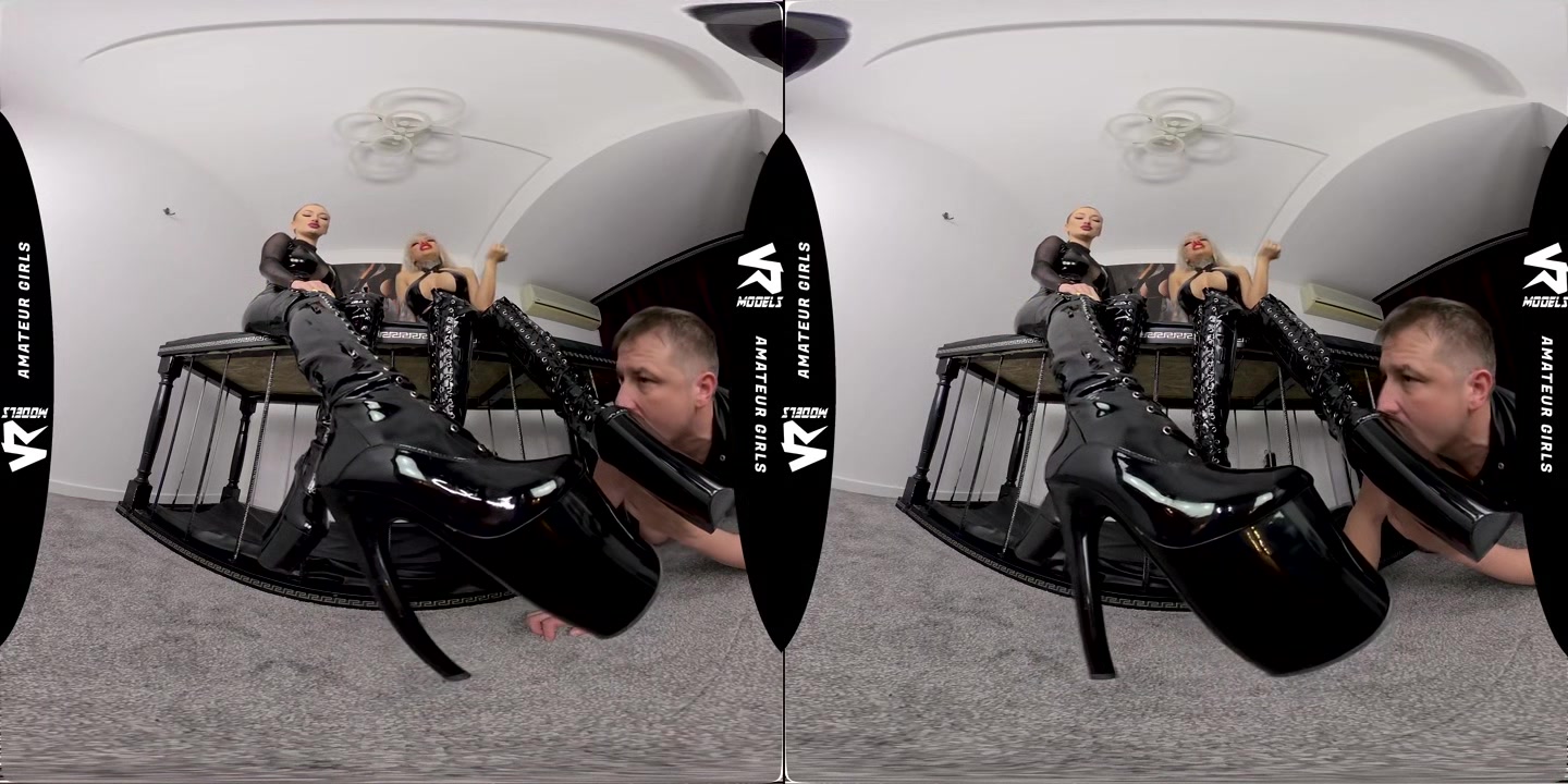 Double Impact For Cock And Balls with 2 Dommes - VRVids