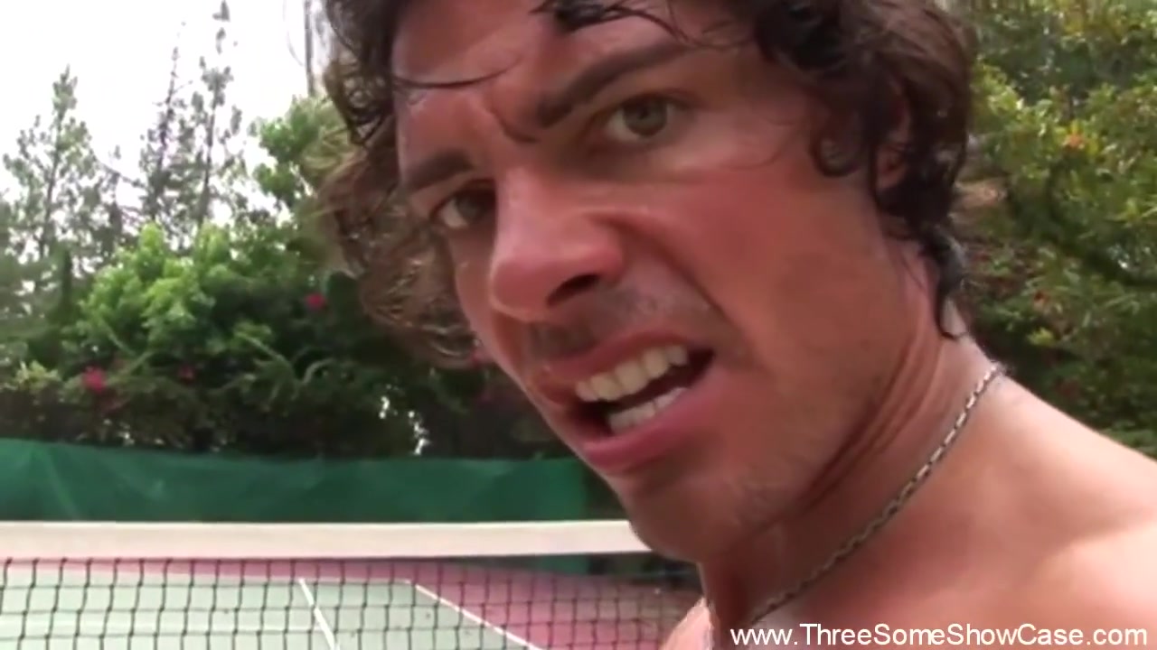 Nasty Outdoor 3some With Two Babes Out On The Tennis Court