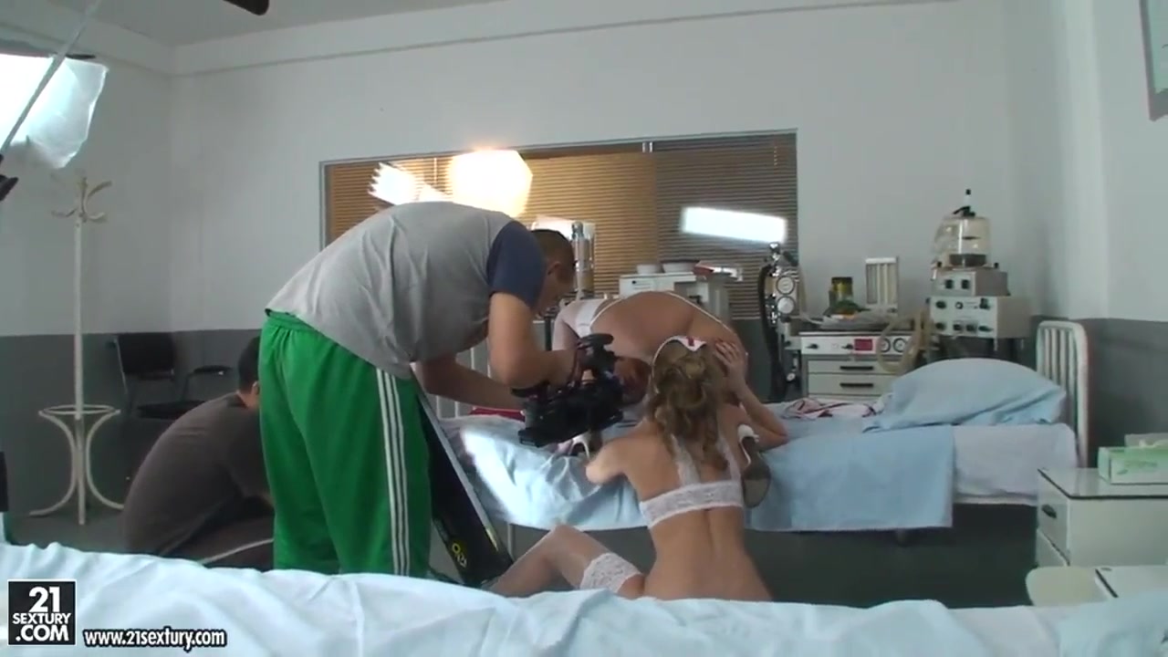 Naked Cindy Hope and Sophie Moone are being filmed