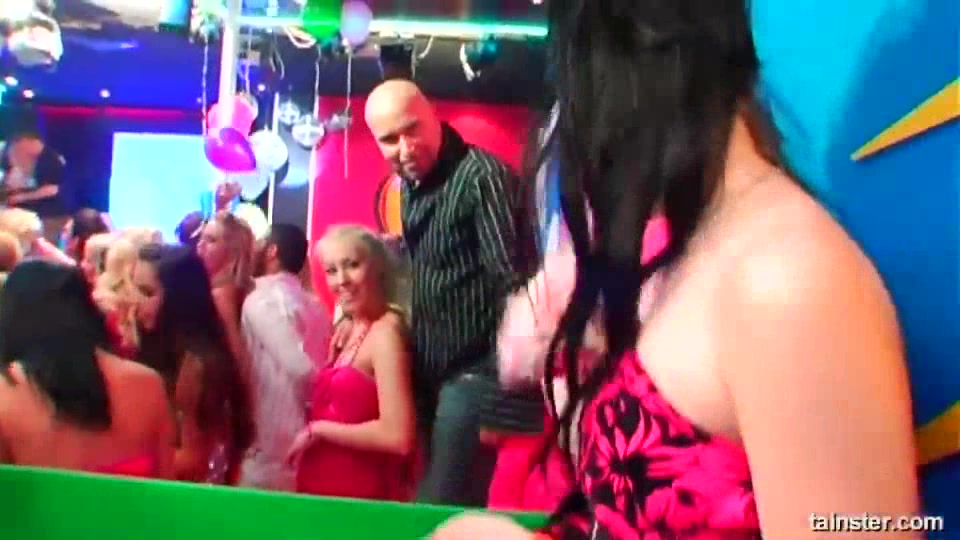 Naughty club sex dolls fucking in public