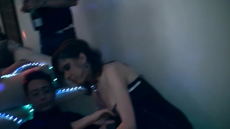 Halloween sex party with concupiscent students 18+