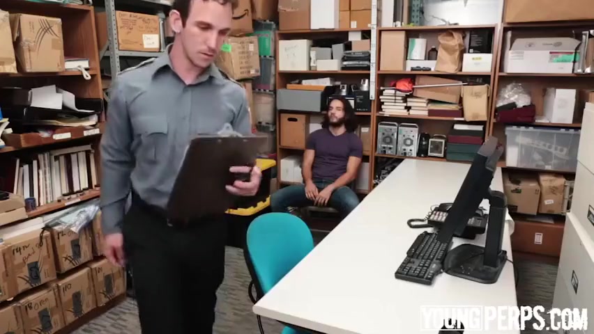 Long Haired Straight Perp Fucked By Officer Bareback