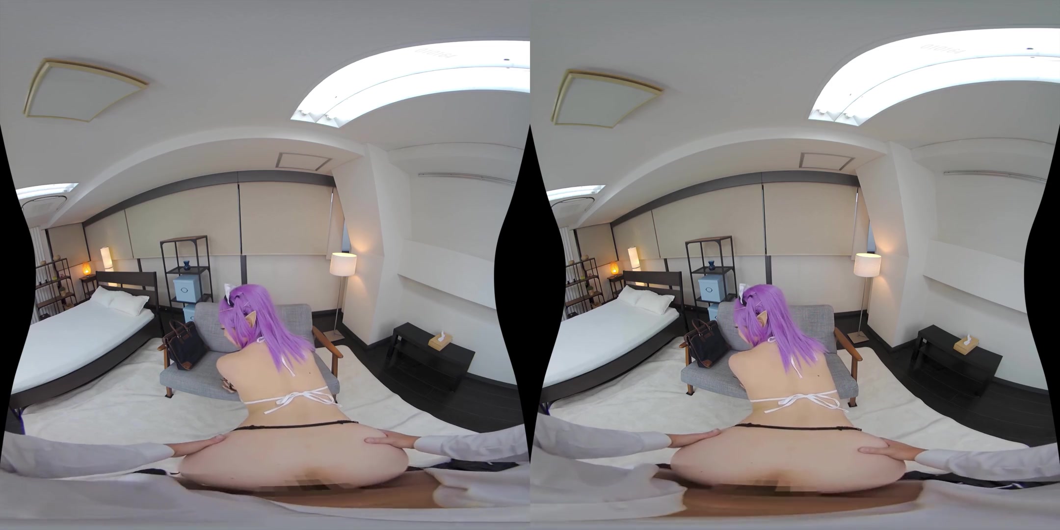 Cumming Inside Elf Maid; Purple Hair Cosplay Creampie Sex