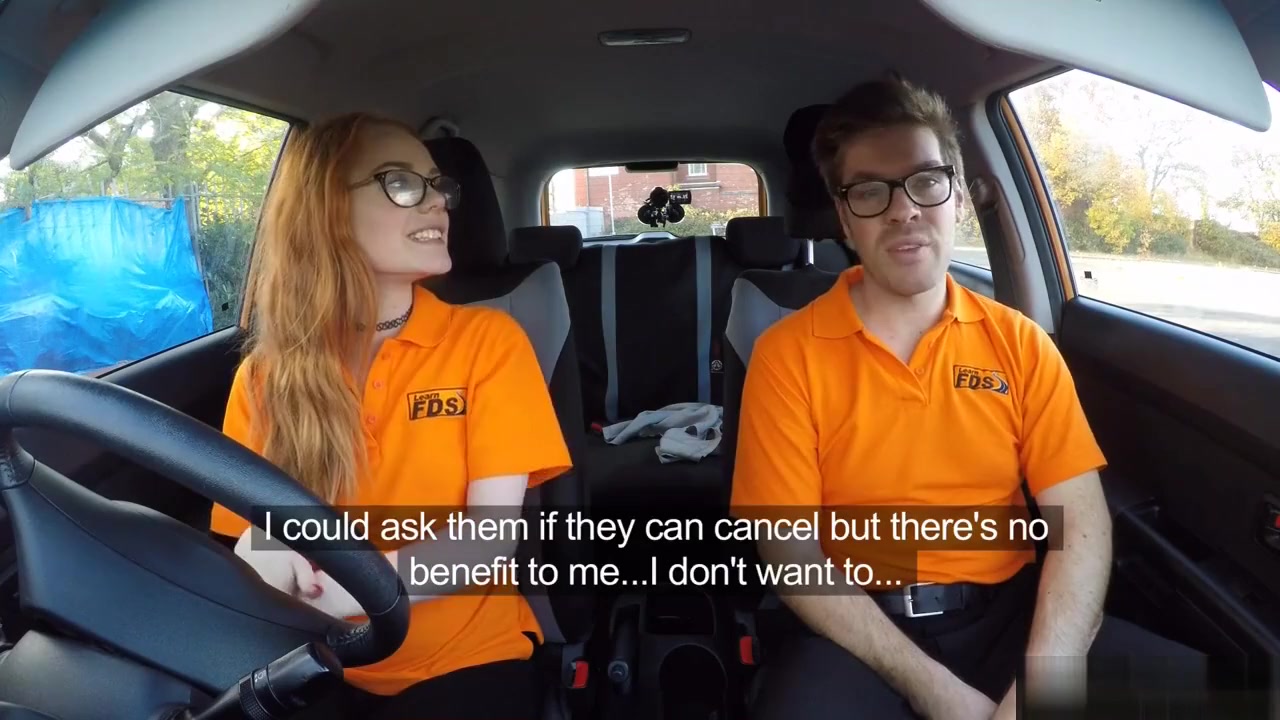Redhead teen 18+ Ella Hughes Drilled By Her Driving Instructor