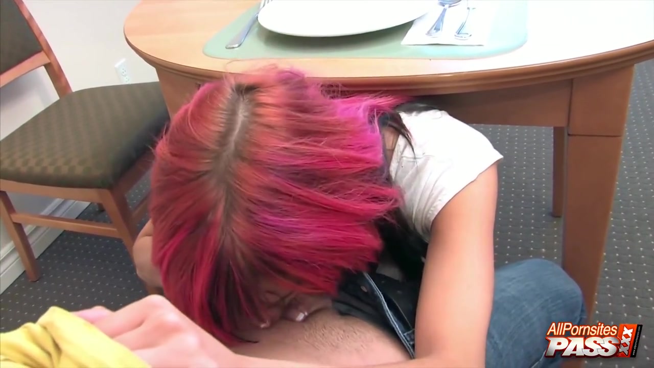 Dyed Hair Beauty Under The Table Bjs 4k - Sunny Spark