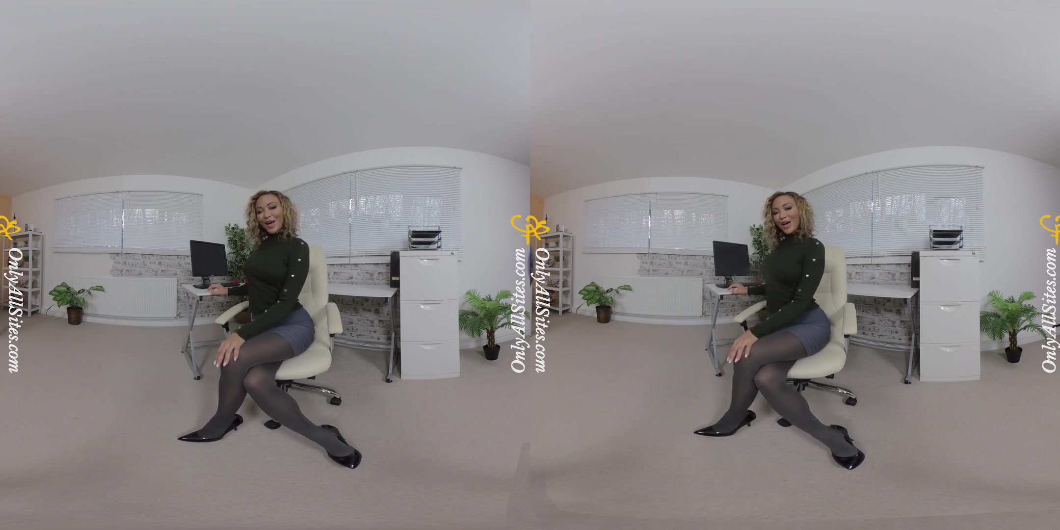 Natalia Forrest - Secretary; Sexy Secretary Shows off Her Ass in Pantyhose