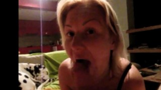 Russian slut fucks  bottle and comes