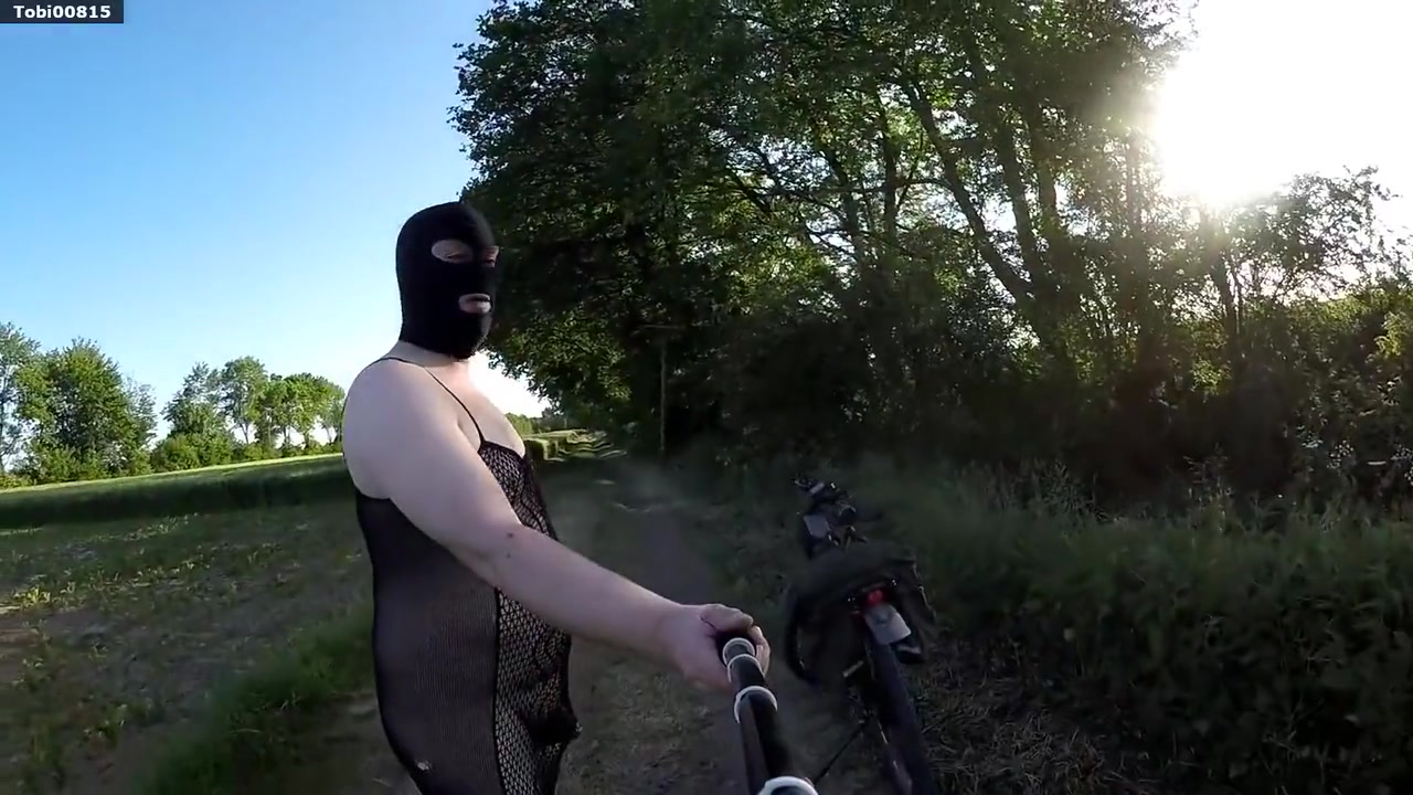 Enjoying Sheer Dress At Public Cruising Spot In The Sun. Shaved Big Butt. Tobi