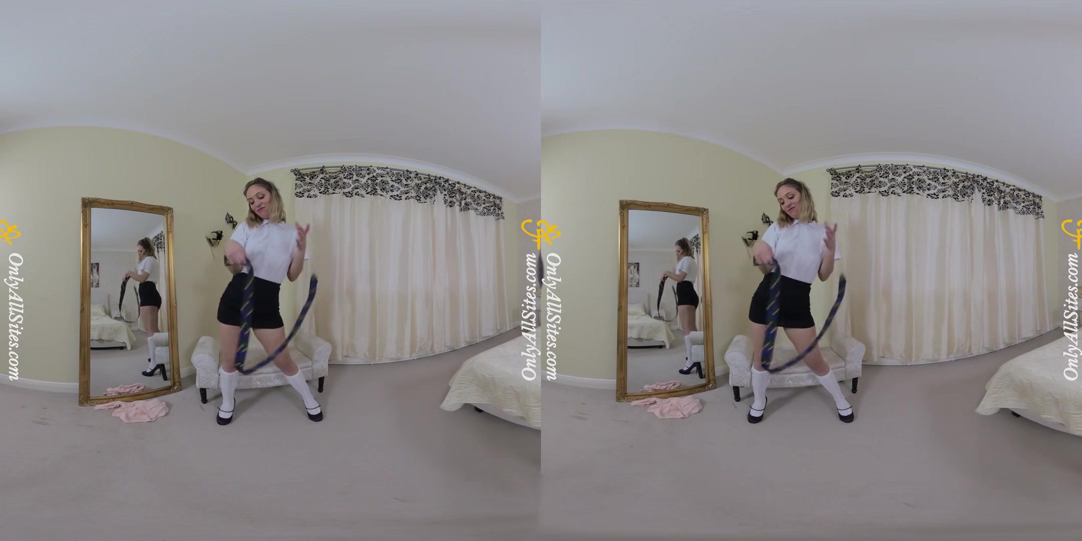 Samantha - Naughty Schoolgirl Strips - Schoolgirl Uniform Blonde Striptease