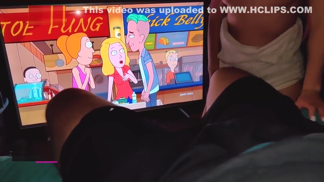 Stepsister Handjob my cock while I watch Rick and Morty Season 4 (POV)