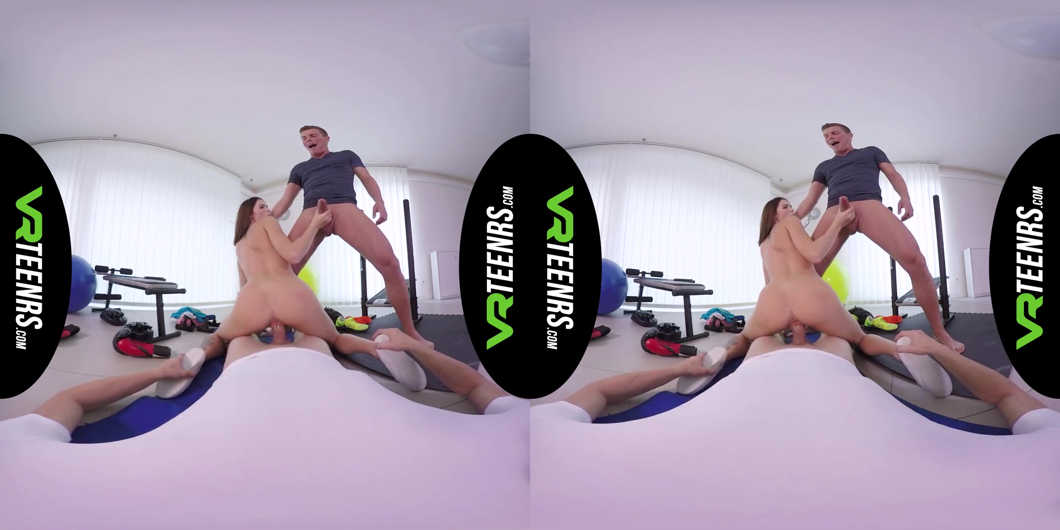 Lavana Lou in VR Fitness Babe Fucked By 2 Dudes - VRTeenrs