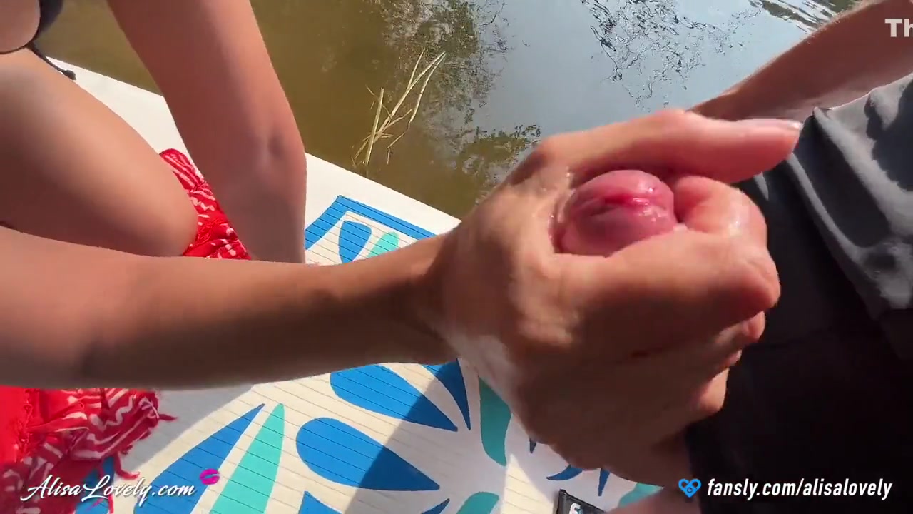 Horny Brunette Sucks Dick And Fucks Doggystyle On The Bank Of The Outdoor River
