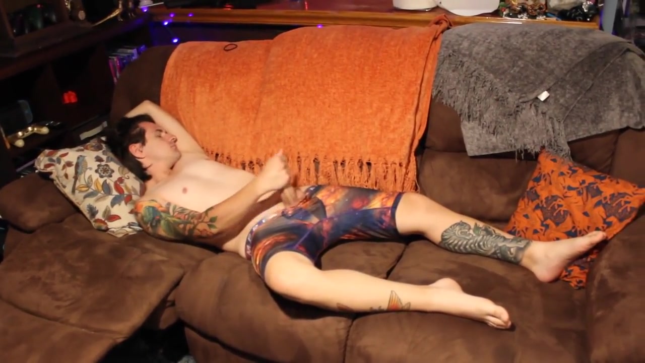Twink With Lotion Plays With His Penis