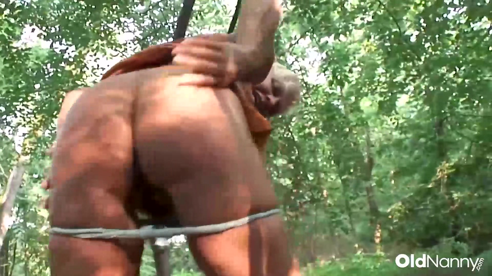 Old Nanny Granny Wild Outdoor Blowjob And Pussy Ride