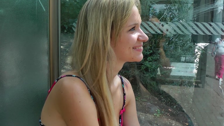 Nasty tattooed blonde in outdoor fucking
