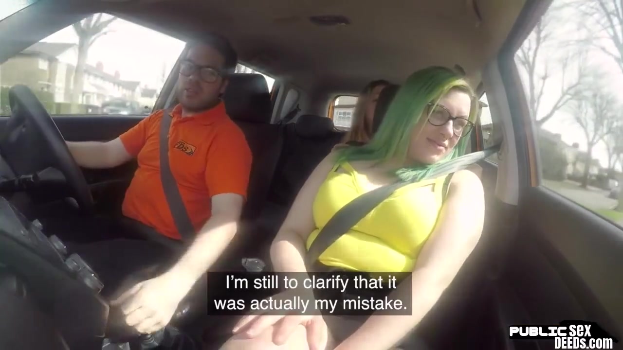 Chubby Driving student 18+ Public Fucked By Tutor Outdoor In Car