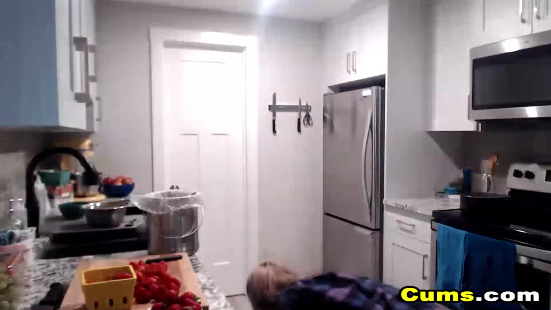 Blonde Babe on her Naked Cooking Show