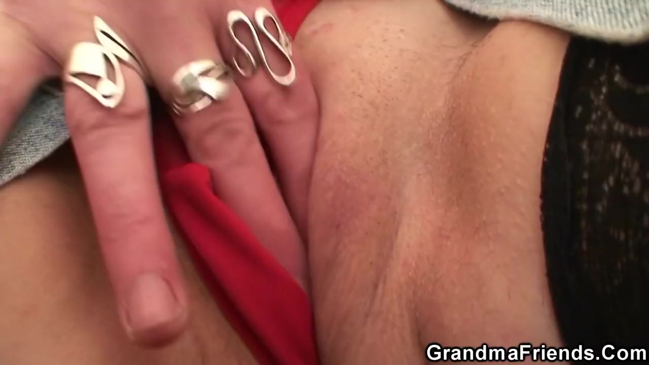 Granny Threesome With Husband Buddy