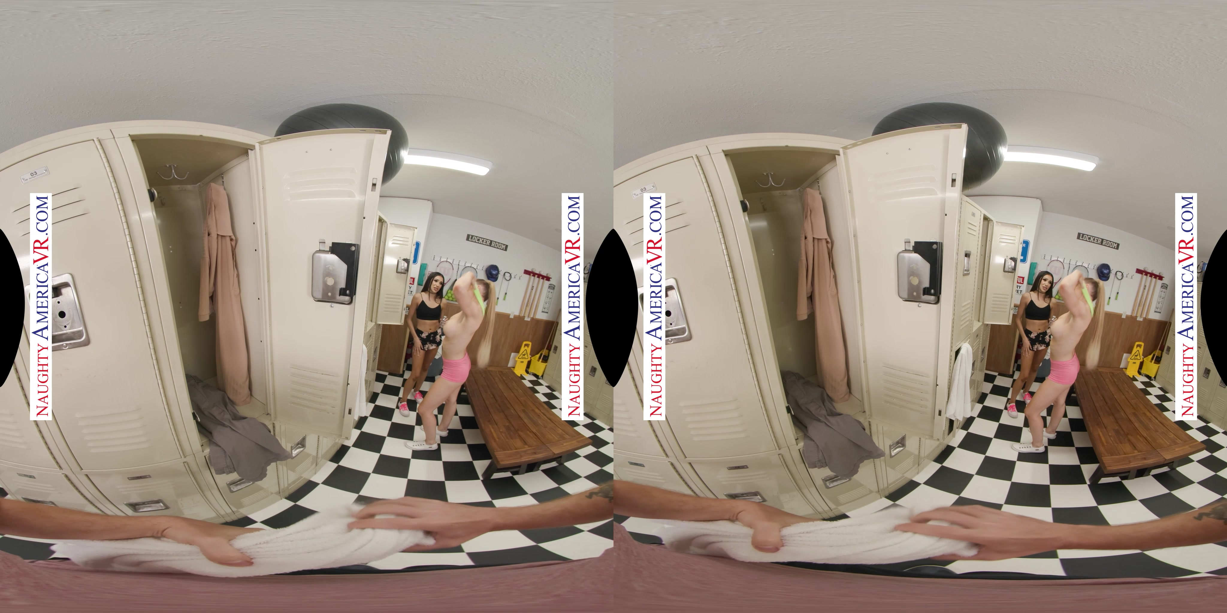 Spin class is over for Hime Marie & Paisley Porter but now is time for a good post work stretch with your big cock!