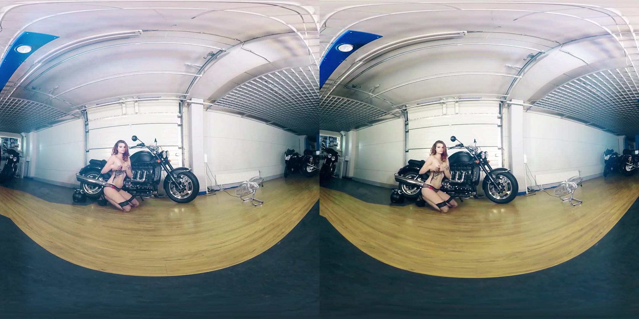 Klara in Redhead Gets Turned on by Her Motorcycle - BravoModelsMedia