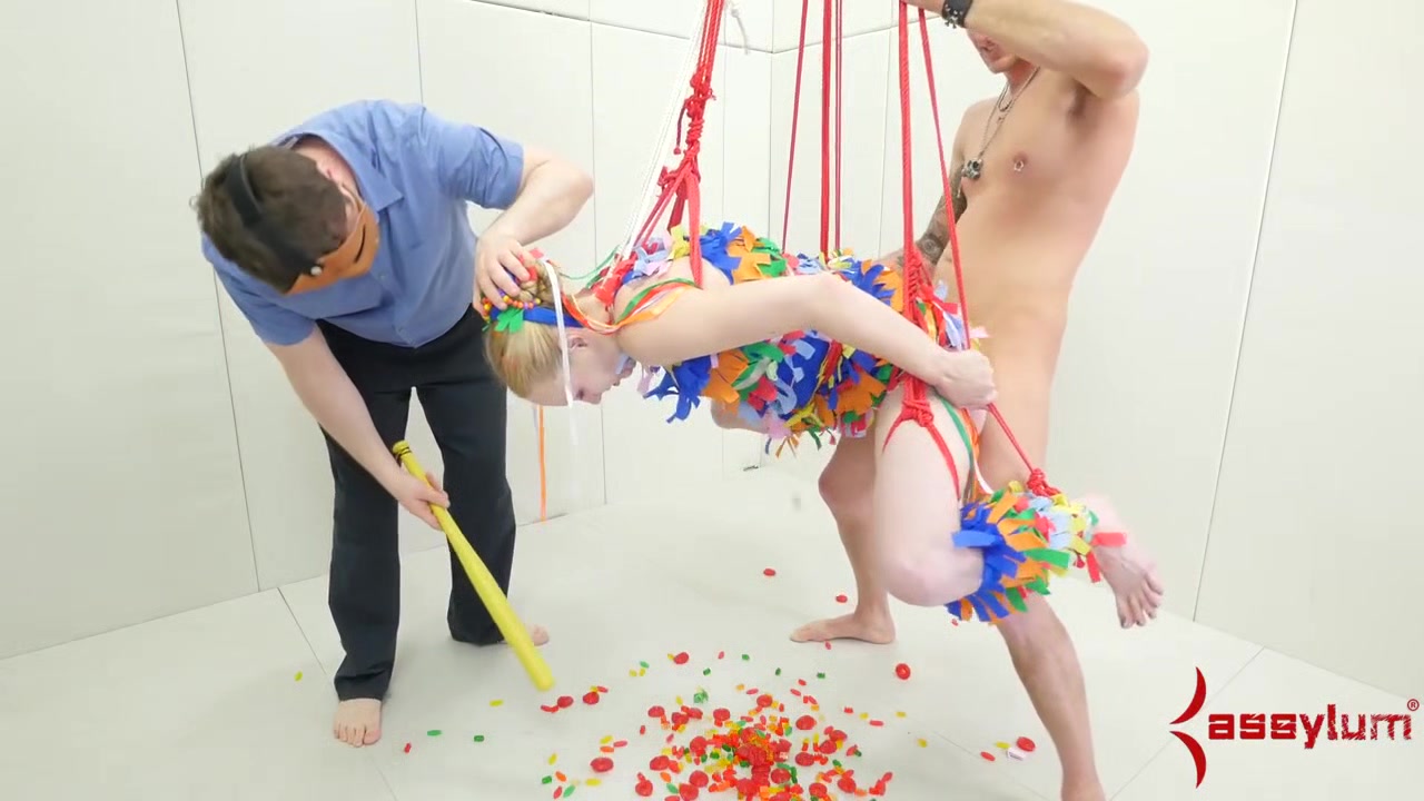 Blonde chokes on masters hard dick