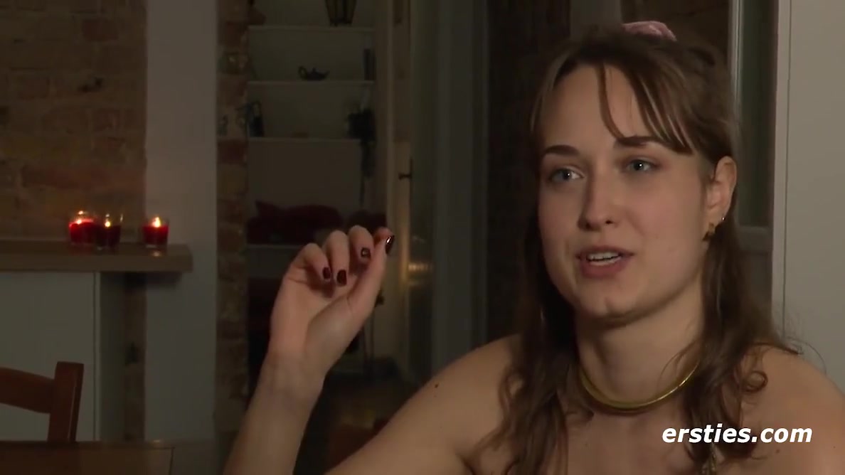 Leoni Stands On Clothespins On Her Labia