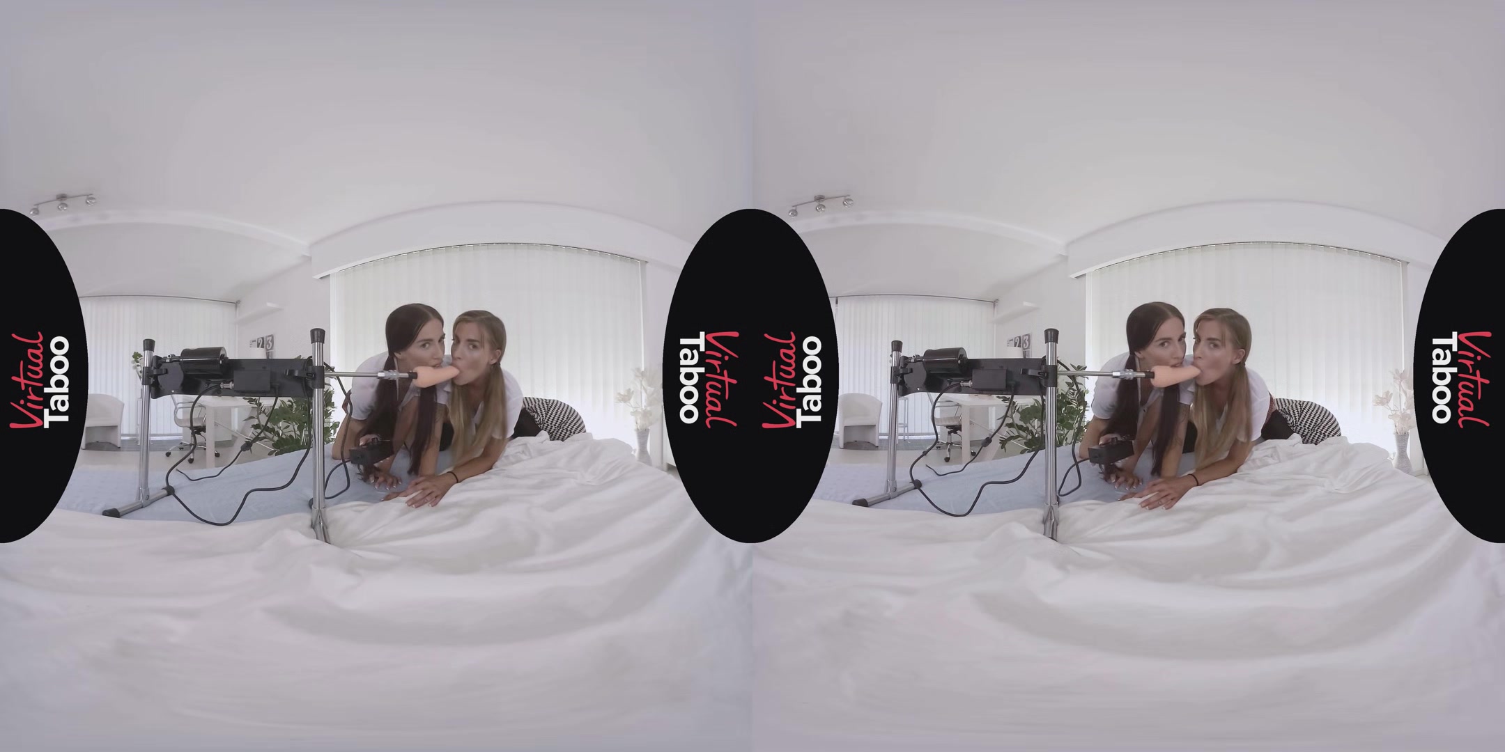 Eveline Dellai, Silvia Dellai VR Porn: Dellai Twins Try Fucking Machine - VirtualTaboo
