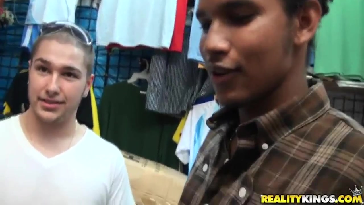 Two young dudes strip in public for money