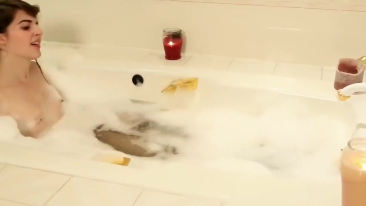Solo Trans Woman Teases While Bathing