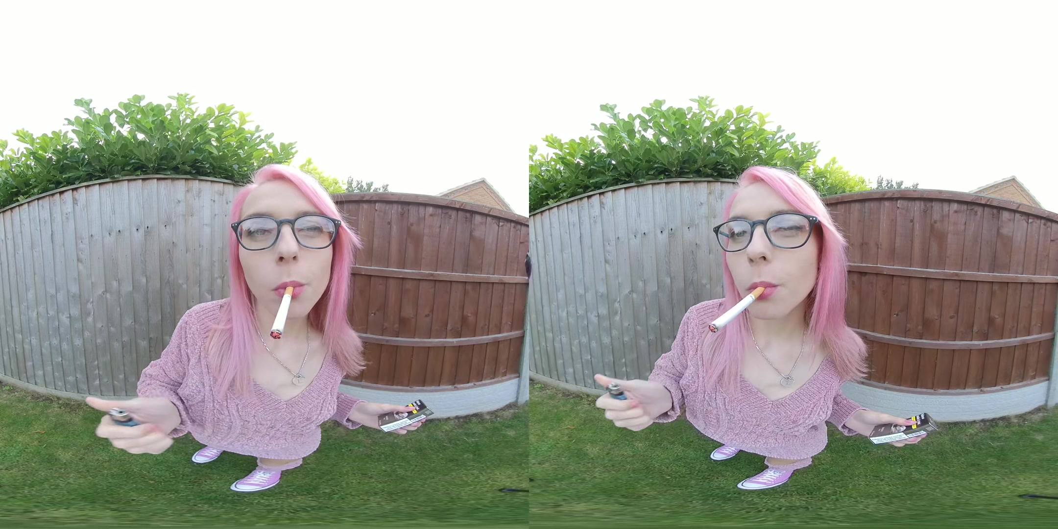 Chloe Toy - Smoking In The Garden - VRSmokers