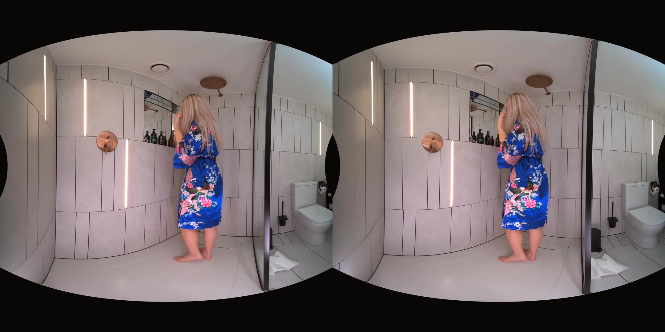 Big Tits Blond Shower Voyeur