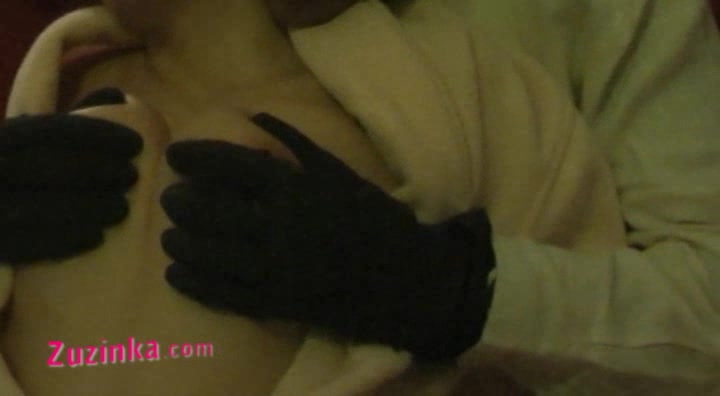 Sexy amateur Zuzinka plays with horny couple