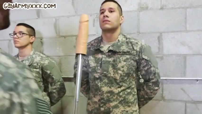 Demanding Military Sergeant Rimmed In Bathroom 3way