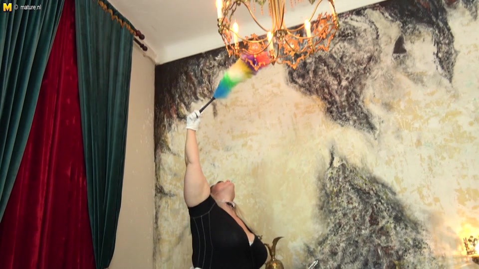 Curvy Big Breasted Bbw Housemaid Playing With Something She Found - MatureNL